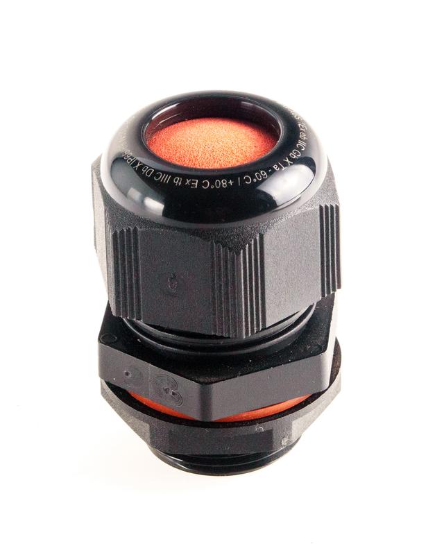 Ввод кабельный взрывозащ. М25х1.5 с уплотнением для нагреват. кабеля 12х6 с уплотнит. кольцом и контргайкой полиамид Extherm BM-X6S-L