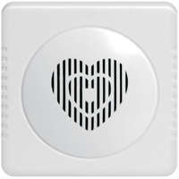 Звонок проводной Сюрприз тройной ди-до 2AAх1.5В 80-90дБА с кнопкой и проводом бел. МОНОМАХ СР-01Б