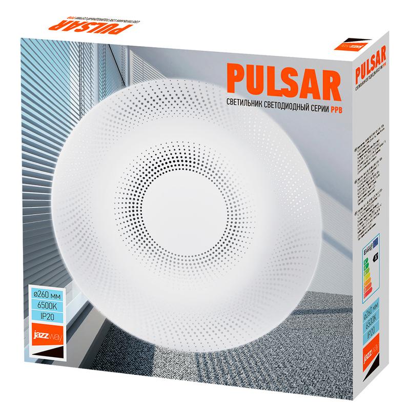 Светильник светодиодный декоративный PPB Pulsar 24Вт 6500К IP20 d260х55 настенно-потолочный бытовой JazzWay 5025028