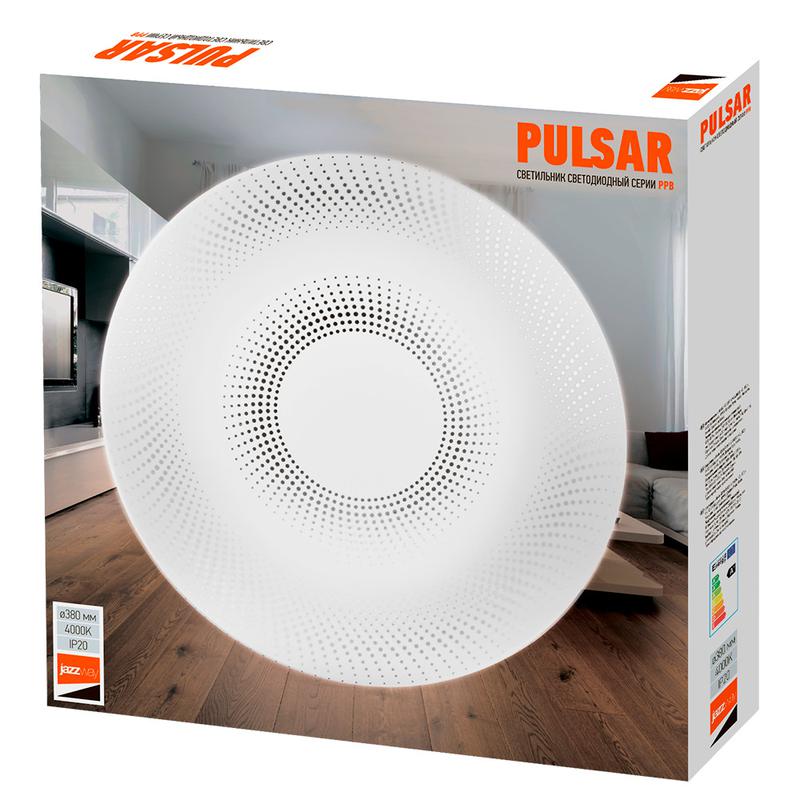 Светильник светодиодный декоративный PPB Pulsar 36Вт 4000К IP20 d380х65 настенно-потолочный бытовой JazzWay 5024762