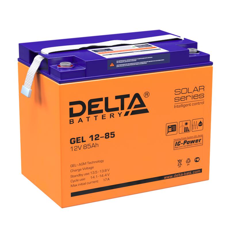 Аккумулятор GEL 12В 85А.ч GEL 12-85 Delta 4614010140012