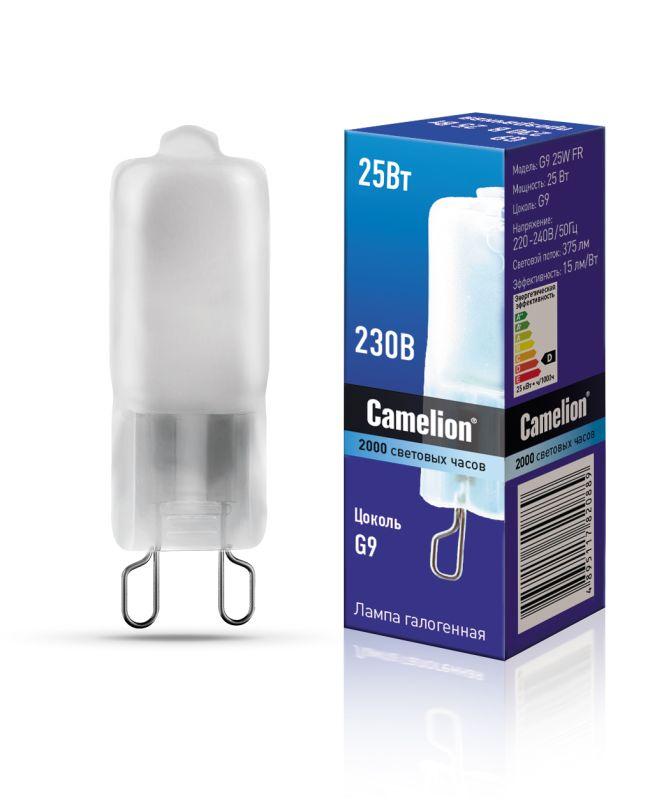 Лампа галогенная 25Вт капсульная матовая G9 2850К 240В Camelion 5558