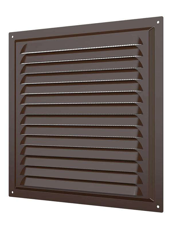 Решетка вентиляционная с покрытием полимерной эмалью с сеткой 250х250 cталь корич. ERA 2525МЭ кор