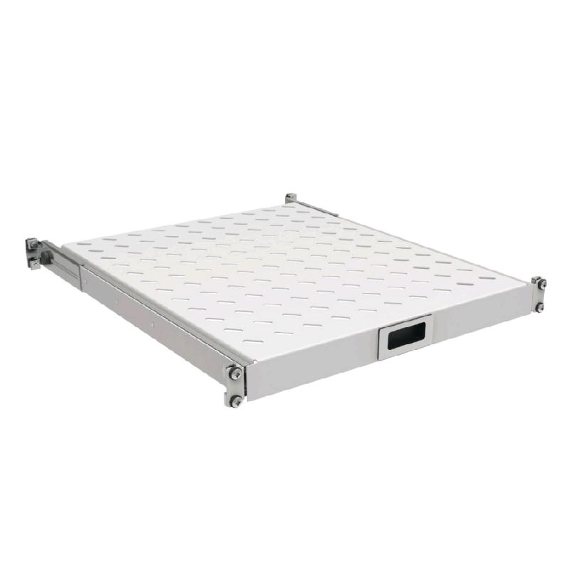 Полка стационарная 19дюйм 0.5U изменяем. Г=650-750мм Ш=450мм нагр. до 70кг WZ-8264-80-05-650-011 RAL 7035 с универс. крепл. для 19дюйм шкафов и стоек Г=800мм сер. ZPAS 425518