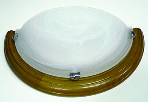 Светильник бра 1х60 "Италия" 1/2 1х60Вт E27 IP20 бел. арм. дуб 1751 Альфа Лайт 5001/д