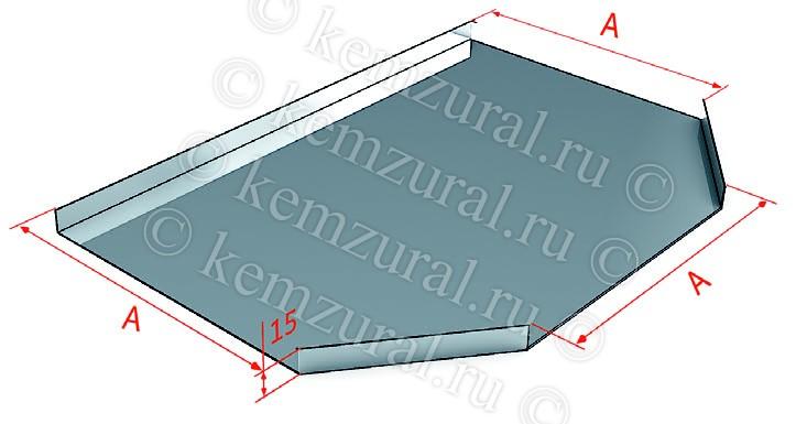 Крышка для ответвителя КЛТ 300 сталь 1.0мм УТ1.5 КЭМЗ 111 301103 14