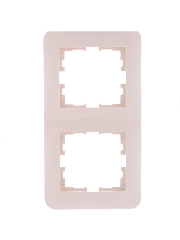 Рамка 2-м Karina Life вертикал. крем. LEZARD 708-0300-152