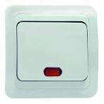 Выключатель 1-кл. СП Classic 10А IP20 с индикацией бел. POWERMAN 1151401