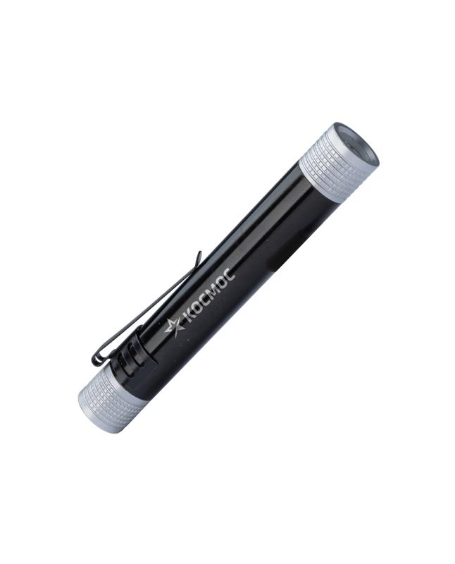 Фонарь ручной 0.5ВтLED 1xAAА корпус алюм. зажим для крепления КОСМОС KOS107B