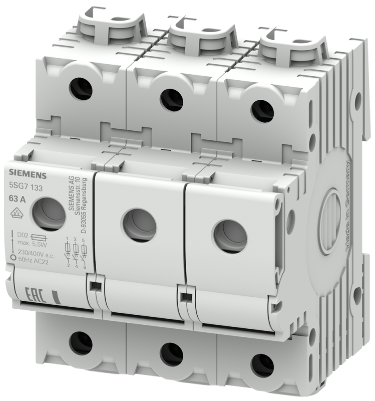 Выключатель-разъединитель модульный с цилиндрическим предохранителем