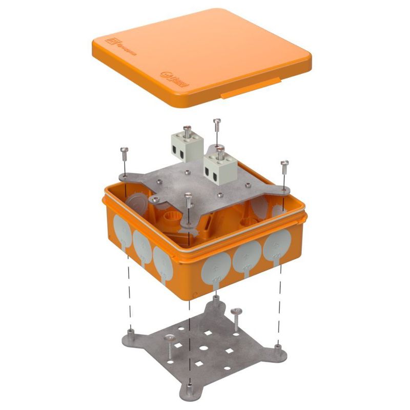 Коробка огнестойкая ОП 100х100х40мм Е15-Е120 двухкомпонентн. Промрукав 60-0303-FR2.5-4