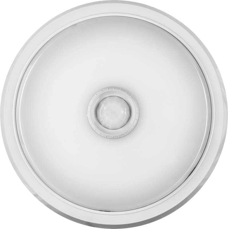 Светильник светодиодный 61 185 OBL-R1-14-4K-WH-IP40-LED-SNR 14Вт 4000К IP40 1200лм ЖКХ с датчиком движения круг бел. (аналог НПП) ОНЛАЙТ 61185