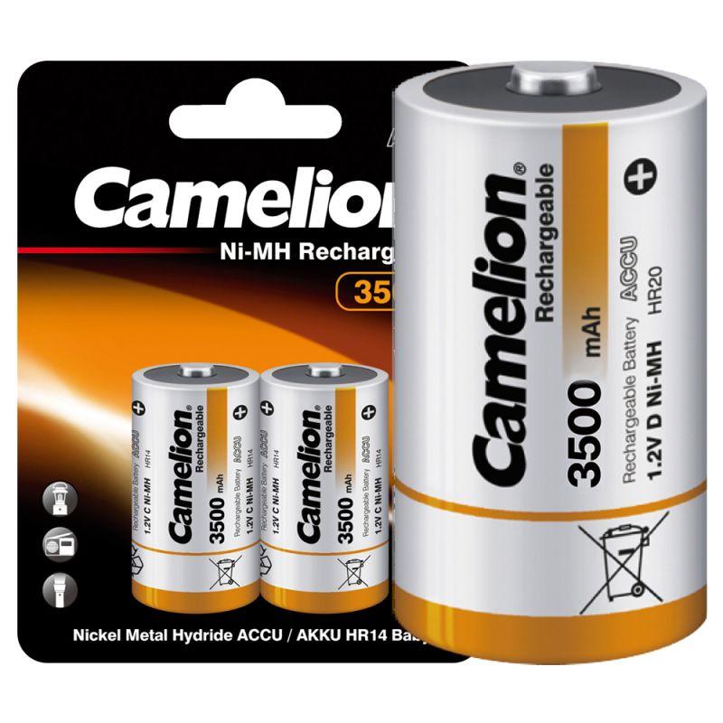 Аккумулятор C Ni-MH 1.2В 3500мА.ч NH-C3500BP2 BL-2 металлик (блист.2шт) Camelion 6184