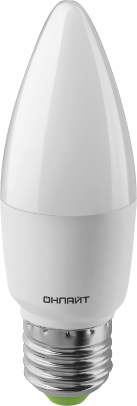 Лампа светодиодная 61 960 OLL-C37-10-230-4K-E27-FR 10Вт свеча 4000К нейтр. бел. E27 1000лм 176-264В ОНЛАЙТ 61960