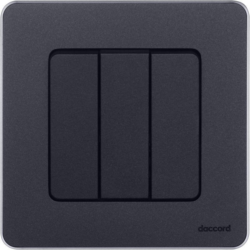 Выключатель 3-кл. Inspiria 10АХ 250В винтов. зажимы антрацит Leg 673543