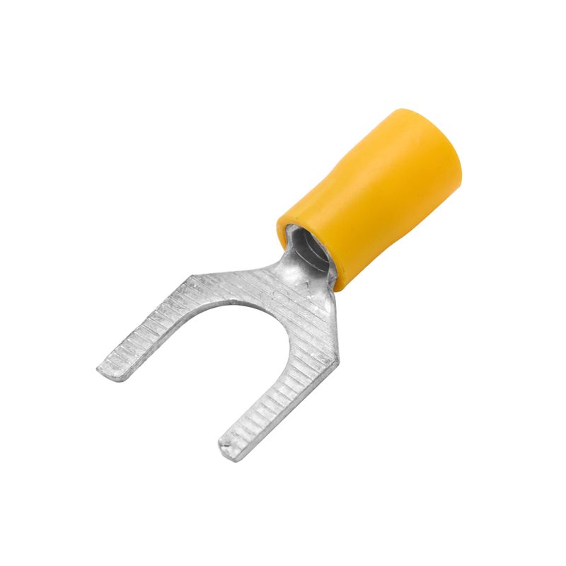 Наконечник вилочный изолированный 2.5-6кв.мм А=6.4мм желт. (уп.50шт) DKC 2C16P