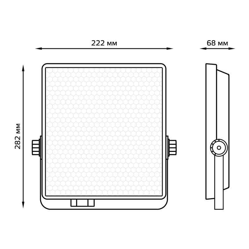 Прожектор светодиодный EVO 100Вт 6500К IP65 10000лм 100-240В ДО черн. GAUSS 687511100