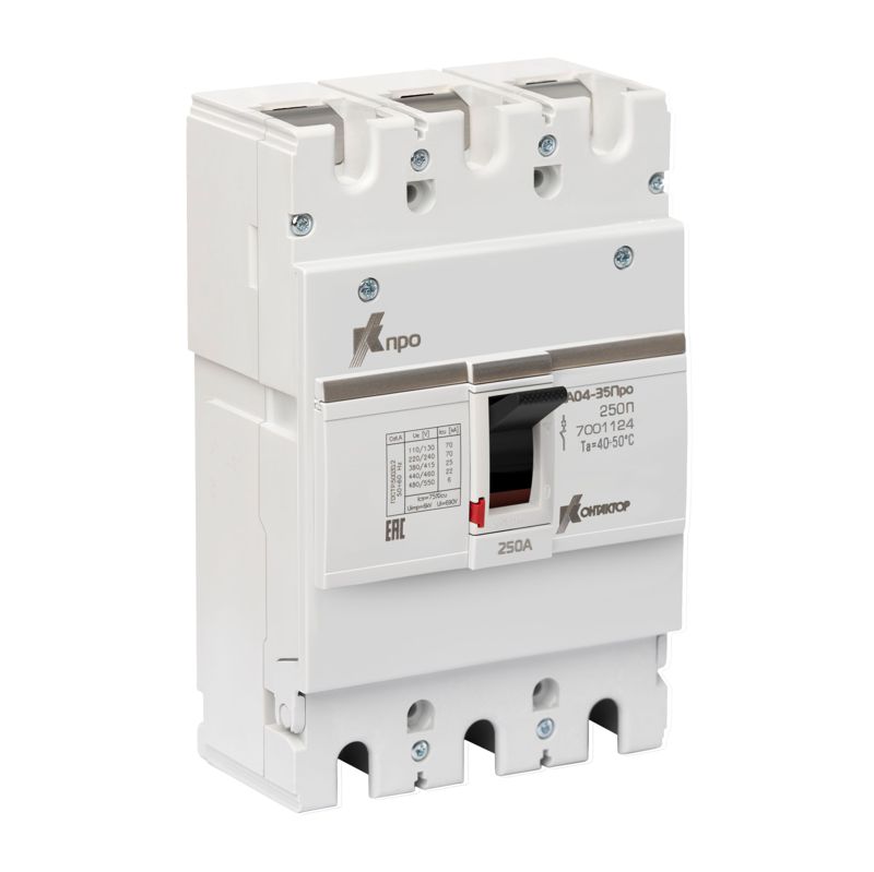 Выключатель автоматический 3п 250А 25кА ВА04-35 Про 250П Контактор 7001124