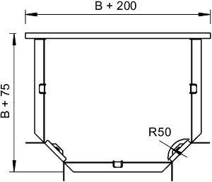 Ответвитель T-образный горизонт. осн. 300 RT 130 FS OBO 7003684