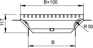 Ответвитель T-образный/крест. 200х85 RAA 820 FT OBO 7122213