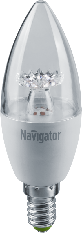 Лампа светодиодная 71 853 NLL-C37-7-230-4K-E14-CL 7Вт свеча 4000К нейтр. бел. E14 525лм 176-264В Navigator 71853