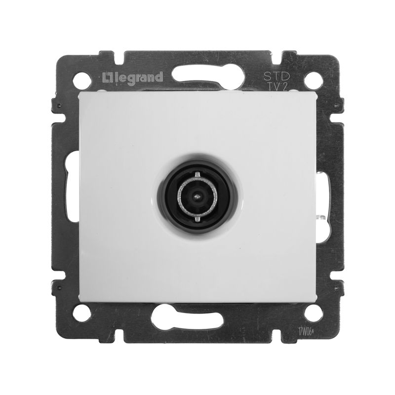 Розетка телевизионная оконечная TV СП Valena 10дБ 2400МГц механизм бел. IEK 774430