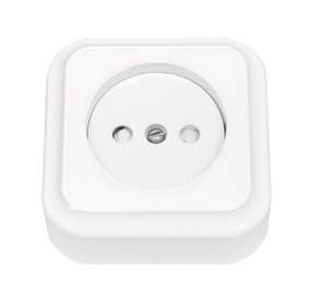 Розетка 1-м ОП 16А IP20 без заземл. защ. шторки бел. Bylectrica РА16-279