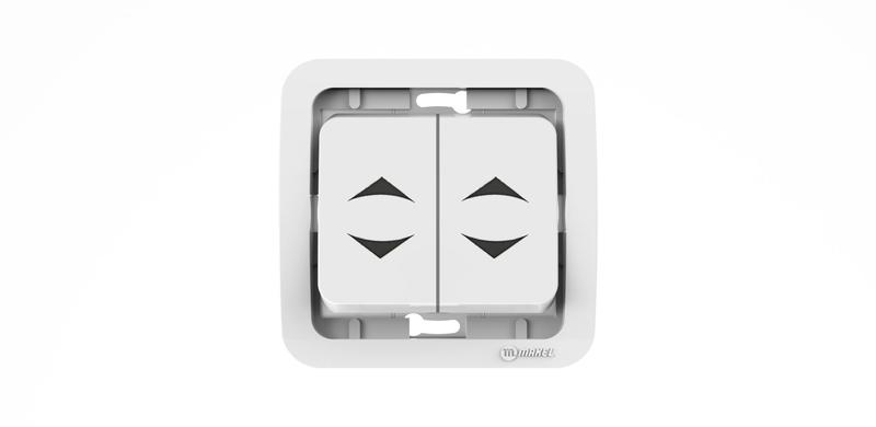 Переключатель перекрестный 2-кл. СП Mimoza 10А IP20 без вставки бел. Makel 22026