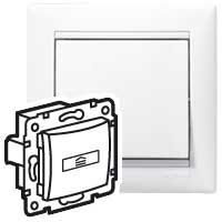 Выключатель карточный 1-кл. СП Valena 10А IP20 для гостиничных номеров механизм бел. IEK 774234