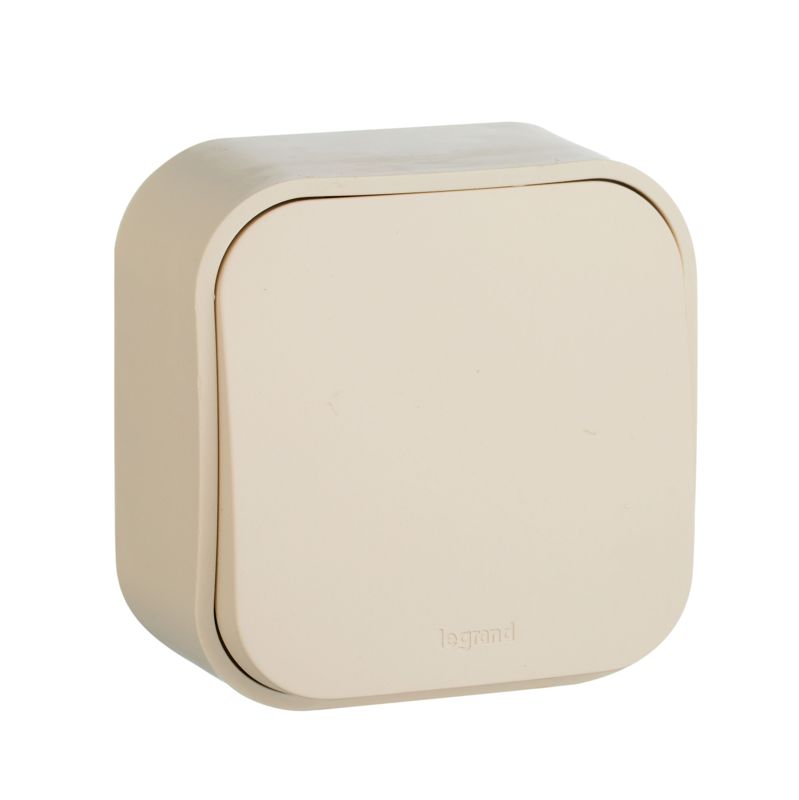 Выключатель кнопочный 1-кл. ОП Quteo 6А сл. кость IEK 782235