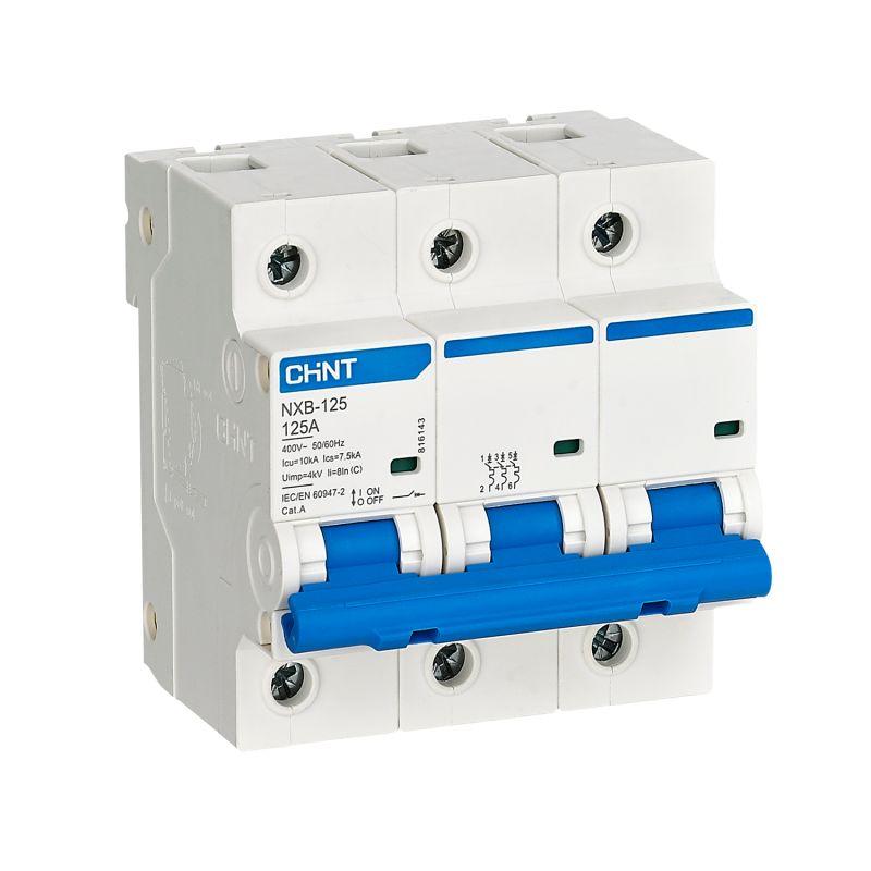 Выключатель автоматический модульный 3п D 63А 10кА NXB-125 (R) CHINT 816138