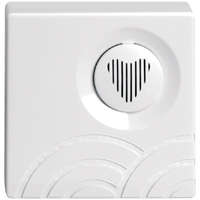 Звонок проводной Диалог колокольный звон 220В 80-90дБА улучшенная акустика с кнопкой и проводом бел. МОНОМАХ ДЛ-03С