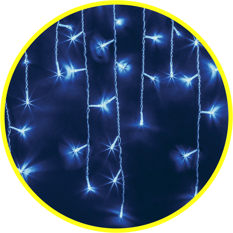 Гирлянда светодиодная "Бахрома" 93 643 NGF-D021-02 2х0.5м 100LED B IP44 эффект мерцания TR Navigator 93643