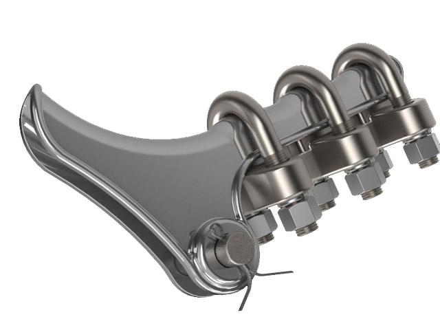 Зажим натяжной болтовой НБ-3-6Б 150-240мм алюм. МЗВА 00000609