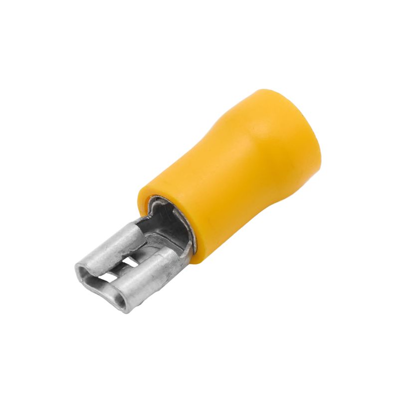 Наконечник изол. "розетка" 2.5-6кв.мм А=4.8х0.8мм желт. (уп.50шт) DKC 2C01P