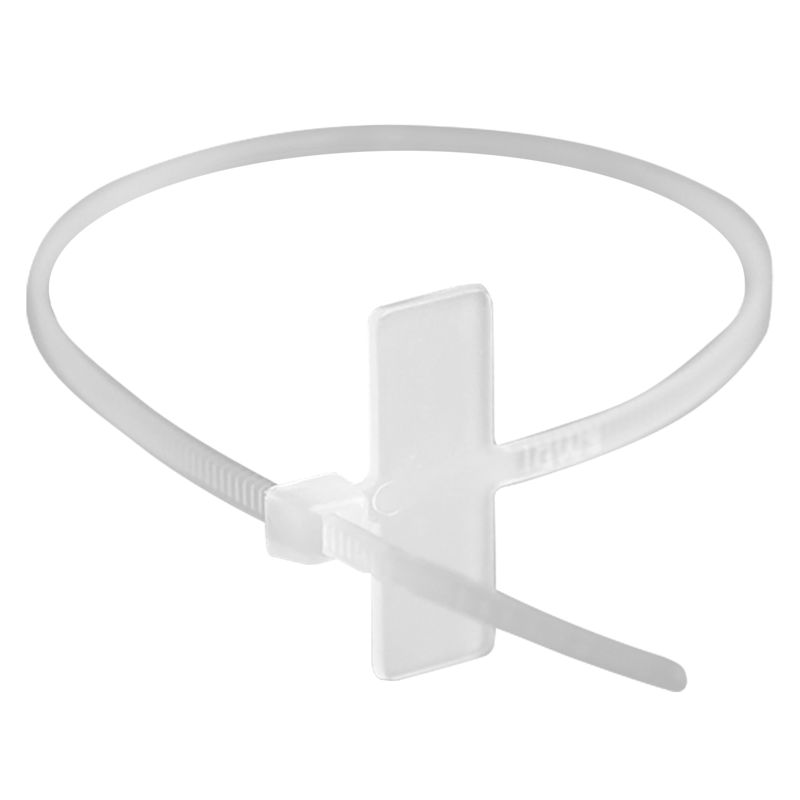 Хомут кабельный 4.8х190 полиамид бел. с таб. 28х13 (уп.100шт) DKC 252190-M