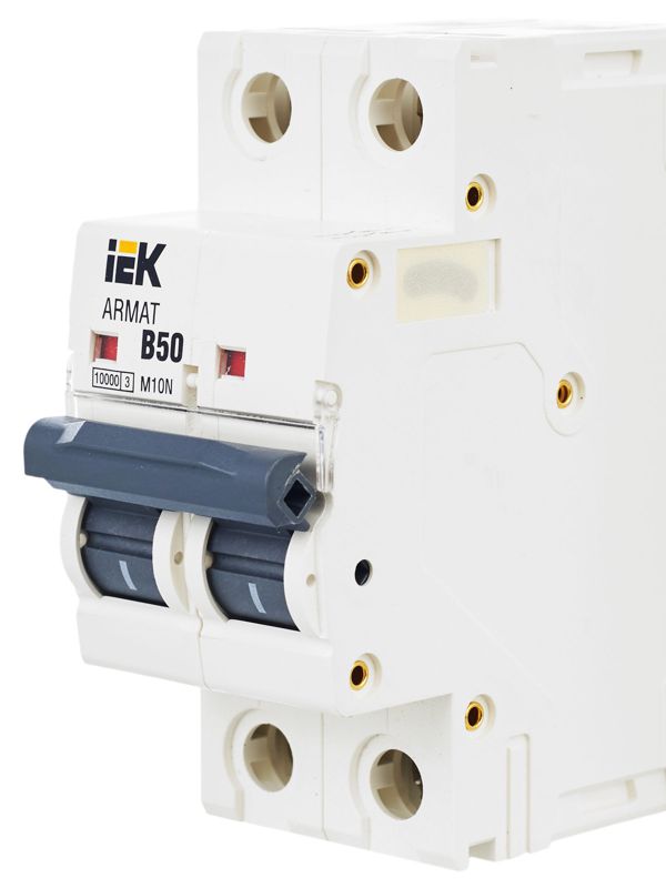 Выключатель автоматический модульный 2п B 50А M10N ARMAT IEK AR-M10N-2-B050