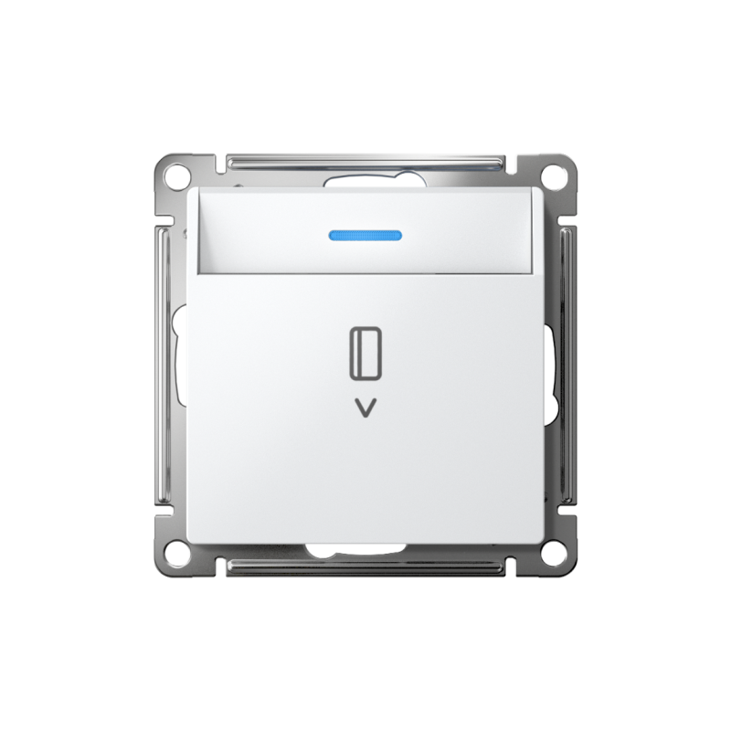 Выключатель карточный AtlasDesign 10А с подсветкой без задержки отключения механизм бел. SE ATN000114