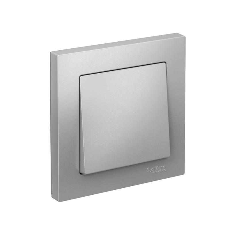 Выключатель 1-кл. AtlasDesign (сх. 1) 10AX быстрозажим. клем. в сборе алюм. SE ATN000312S