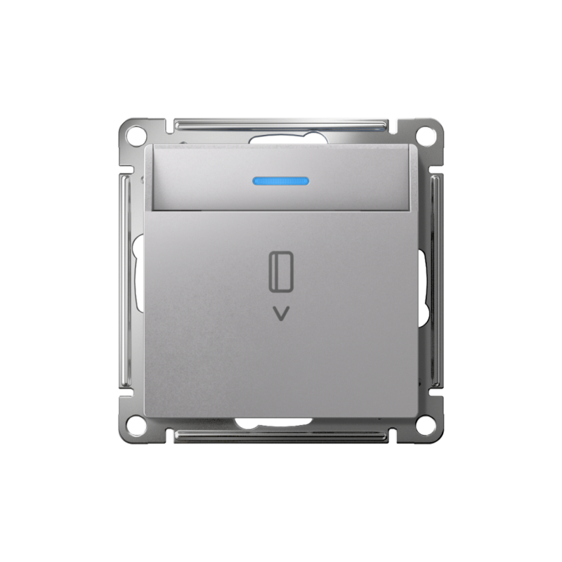 Выключатель карточный AtlasDesign 10А с подсветкой без задержки отключения механизм алюм. SE ATN000314