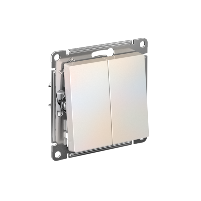 Выключатель 2-кл. СП AtlasDesign 10А IP20 (сх. 5) 10AX механизм жемчуж. SE ATN000451