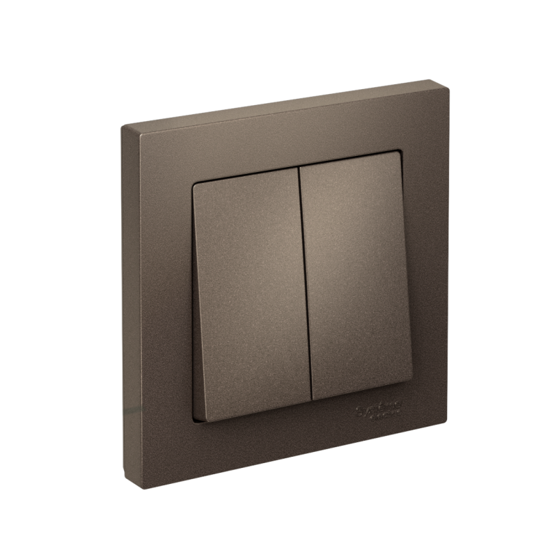 Выключатель 2-кл. AtlasDesign (сх. 5) 10AX быстрозажим. клем. в сборе мокко SE ATN000652S