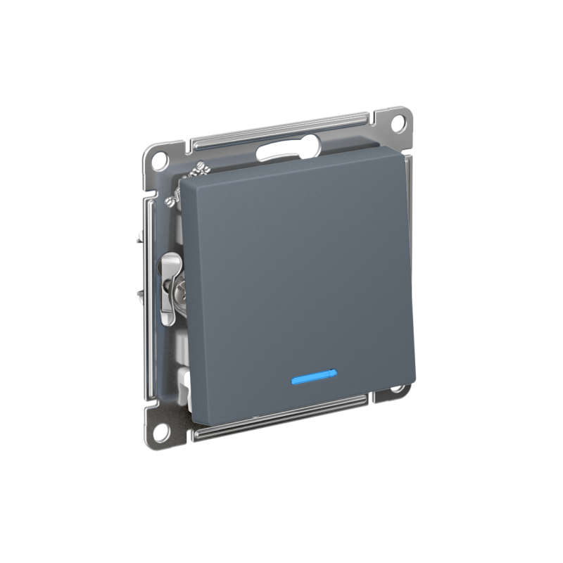 Выключатель 1-кл. СП AtlasDesign 10А IP20 (сх. 1а) 10AX с подсветкой механизм грифель SE ATN000713