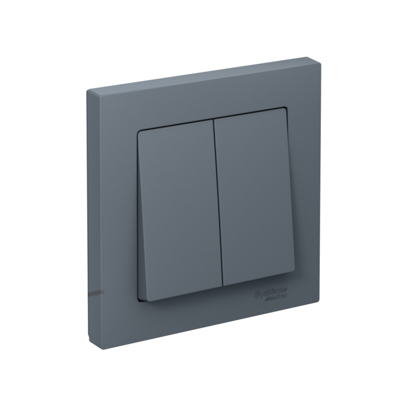 Выключатель 2-кл. СП AtlasDesign 10А IP20 (сх. 5) 10AX в сборе грифель SE ATN000752