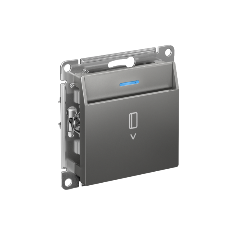 Выключатель карточный СП AtlasDesign 10А IP20 без задержки времени механизм сталь SE ATN000967