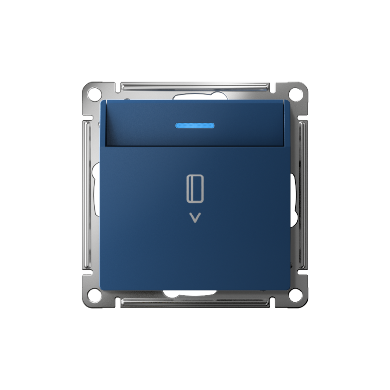 Выключатель карточный AtlasDesign 10А с подсветкой без задержки отключения механизм аквамарин SE ATN001114