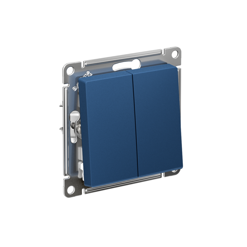 Выключатель 2-кл. AtlasDesign (сх. 5) 10AX быстрозажим. клем. механизм аквамарин SE ATN001151S