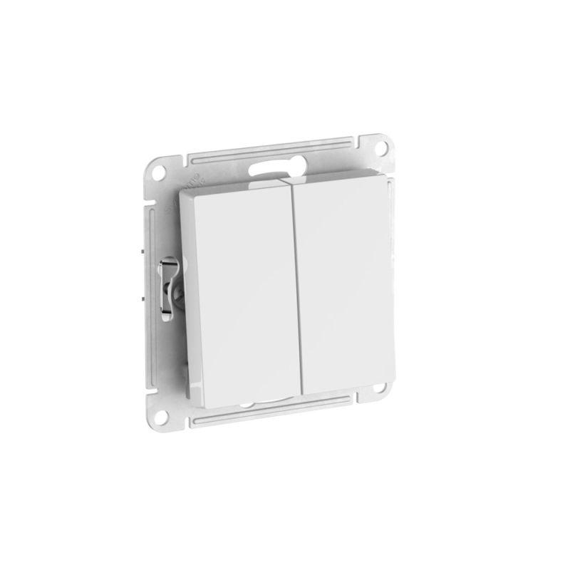 Выключатель 2-кл. AtlasDesign Aqua IP44 (сх. 5) 10AX быстрозажим. клем. механизм бел. SE ATN440151S