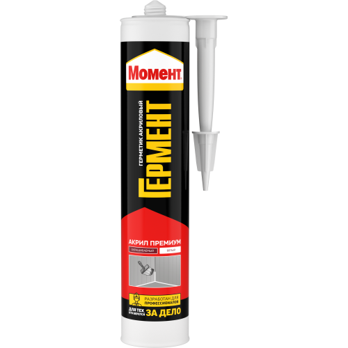 Герметик акриловый морозостойкий "Момент ГЕРМЕНТ" Премиум 420г бел. Момент Б0003635