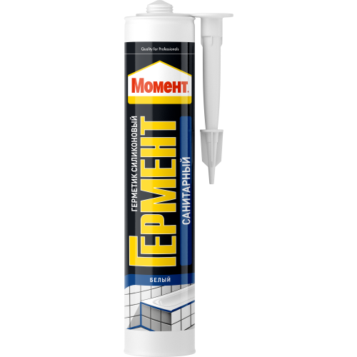 Герметик силиконовый санитарный "Момент ГЕРМЕНТ" 280мл бел. Момент Б0022958